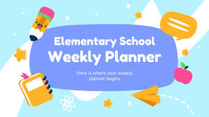 lementary School Weekly Planner