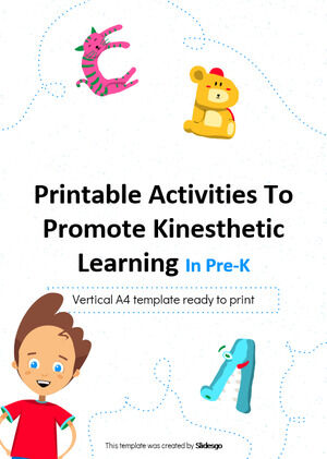 Actividades Imprimibles para Promover el Aprendizaje Kinestésico en Pre-K