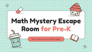Math Mystery Escape Room pentru Pre-K