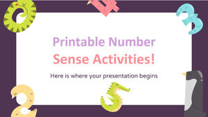 Printable Number Sense Activities!