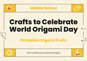 Kerajinan Sekolah Menengah untuk Merayakan Hari Origami Sedunia - Buah Origami yang Dapat Dicetak