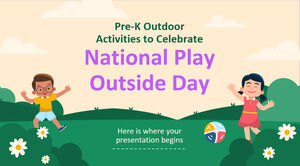 Activités de plein air pré-K pour célébrer la journée nationale du jeu à l'extérieur