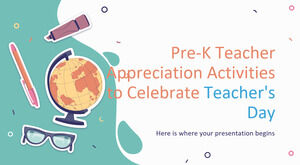 Pre-K Teacher Appreciation Activities to Celebrate Teacher's Day