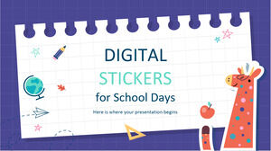 Digital Stickers for School Days