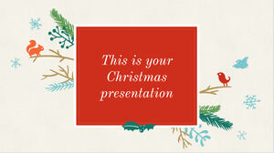 Christmas Drawings. Free PowerPoint Template & Google Slides Theme