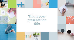 Pătrate Cool. Șablon PowerPoint gratuit și temă Google Slides Business