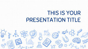Wissenschaftliche Zeichnungen. Kostenlose PowerPoint-Vorlage und Google Slides-Design