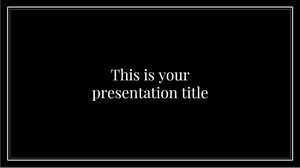 Noir simple. Modèle PowerPoint gratuit et thème Google Slides