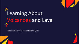 Lernen über Vulkane und Lava