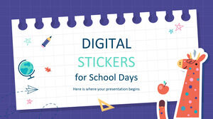 Pegatinas digitales para días escolares
