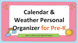 Pre-K のカレンダーと天気の手帳