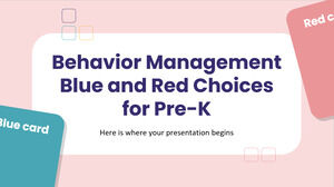 Behavior Management Blue and Red Choices for Pre-K