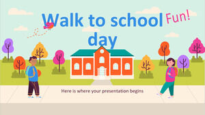 المشي إلى يوم المدرسة