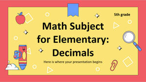 Sujet de mathématiques pour l'élémentaire - 5e année : nombres décimaux