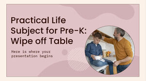 Pre-K를 위한 실생활 과목: 탁자 닦기