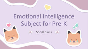 Inteligenta emotionala Subiect pentru pre-K: Abilitati sociale