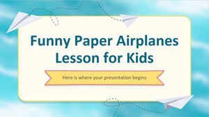 Śmieszne papierowe samoloty Lekcja dla dzieci