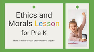 Ethik- und Moralunterricht für Pre-K