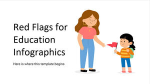 Czerwone flagi dla infografiki edukacji