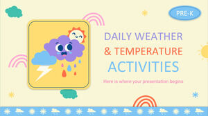 Atividades diárias de clima e temperatura para pré-escola