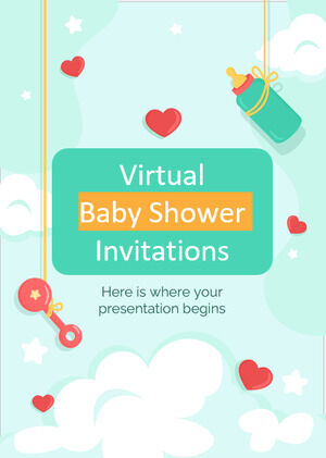 دعوات استحمام الطفل الافتراضية