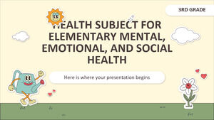 Health Subject for Elementary - 3rd Grade: Mental, Emotional, and Social Health