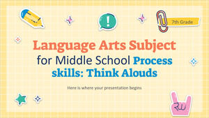 Materia di arti linguistiche per la scuola media - 7 ° anno: abilità di processo: pensare ad alta voce