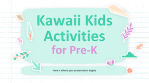 Activités pour enfants Kawaii pour la pré-maternelle