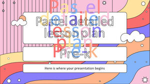Pastel Plan detallado de lecciones para Pre-K