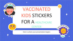 为医疗中心接种疫苗的儿童贴纸