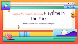 Materia di arti linguistiche per la scuola elementare - 1a elementare: tempo di gioco nel parco