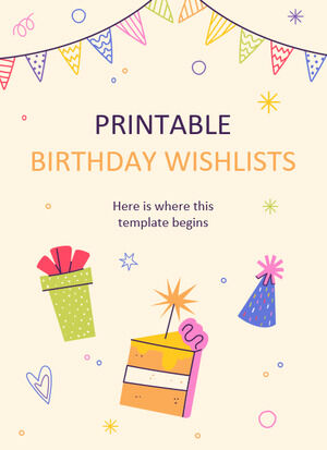 印刷可能な誕生日ウィッシュリスト