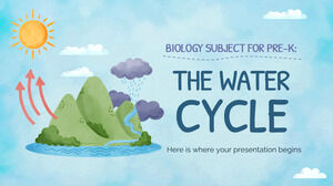 Przedmiot biologii dla Pre-K: Cykl wodny