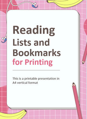 Listas de leitura e marcadores para impressão
