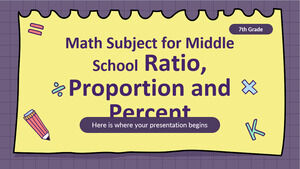Matière mathématique pour le collège - 7e année : ratio, proportion et pourcentage