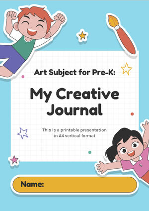 Art Subject for Pre-K: My Creative Journal