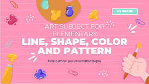 Sujet d'art pour le primaire - 1re année : ligne, forme, couleur et motif