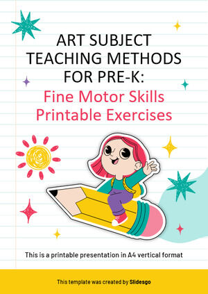 艺术学科 - Pre-K 的教学方法：精细运动技能可打印练习