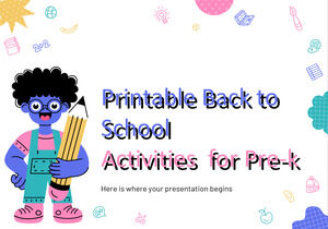 Actividades imprimibles de regreso a la escuela para Pre-K