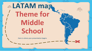 Tema de mapa de LATAM para la escuela secundaria