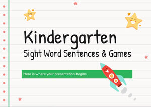Kindergarten Sight Word frasi e giochi