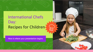 Giornata internazionale degli chef: ricette per bambini