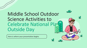 Attività scientifiche all'aperto della scuola media per celebrare la giornata nazionale di giochi all'aperto