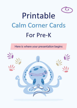 Pre-K 向けの印刷可能な Cal​​m Corner カード