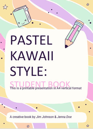 Pastel Kawaii Style: スチューデントブック