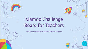 Tableau de défi Mamoo pour les enseignants