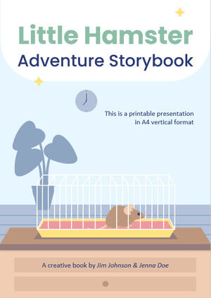 Livro de histórias de aventura do pequeno hamster