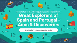 고등학교 사회 및 고고학 과목: 스페인과 포르투갈의 위대한 탐험가 - 목표 및 발견