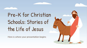 Pre-K para Escuelas Cristianas: Historias de la Vida de Jesús
