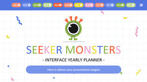 Seeker Monsters 인터페이스 연간 플래너